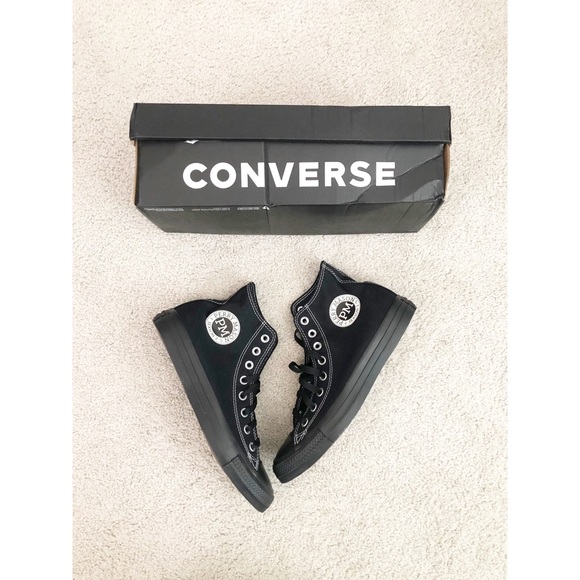 Converse Black High Tops x PERRY MASON - Size 8.5 - Picture 2 of 9